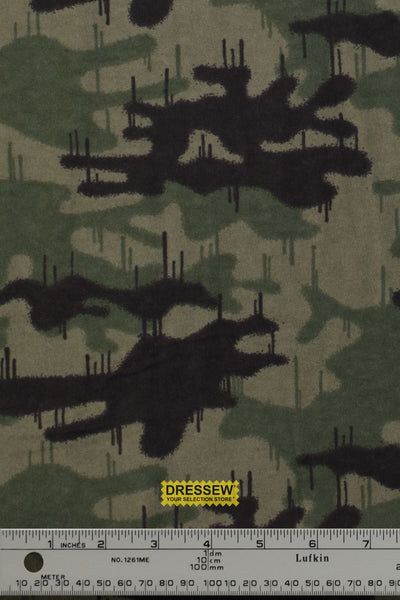 Drip Camo Flannelette Olive / Black