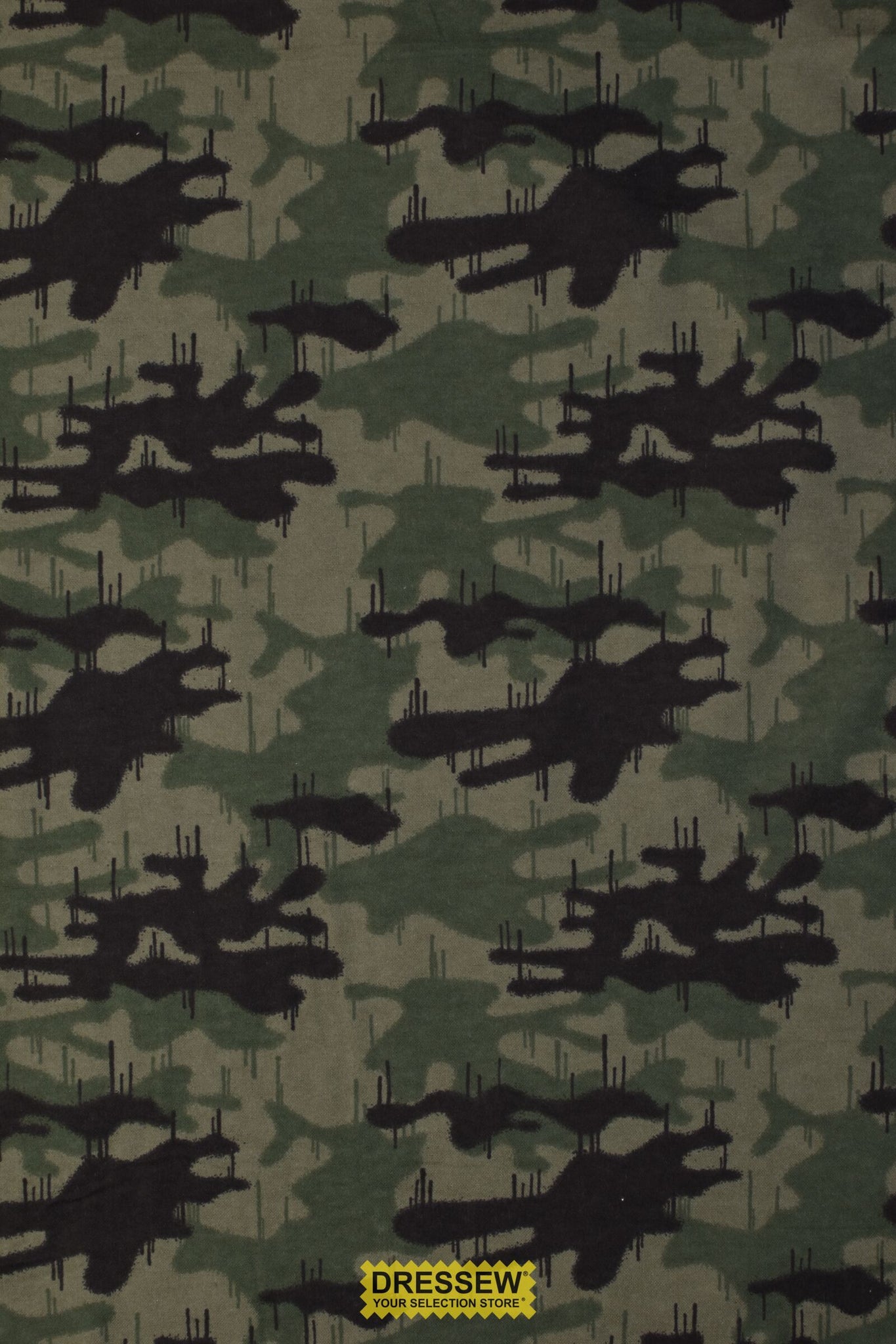 Drip Camo Flannelette Olive / Black