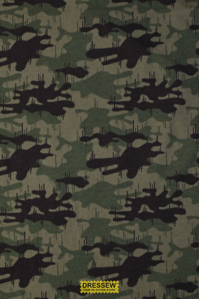 Drip Camo Flannelette Olive / Black