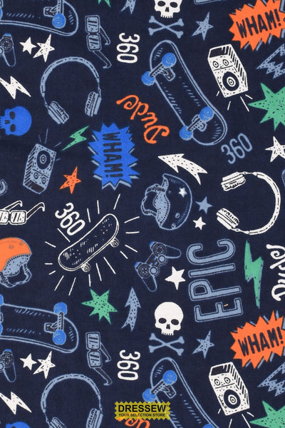 Dude Flannelette Navy / Multi