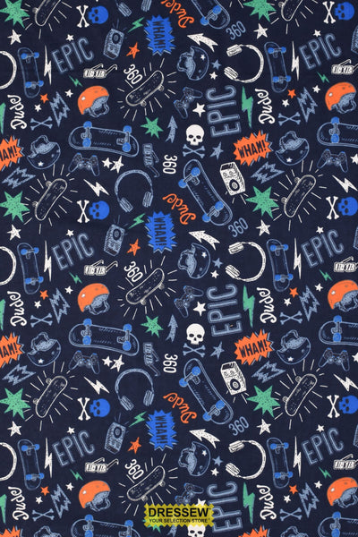 Dude Flannelette Navy / Multi