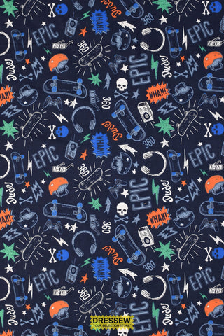 Dude Flannelette Navy / Multi