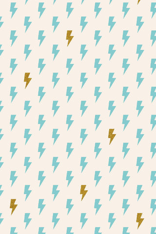 East Coast Hot Strike By Megan Kampa For Cotton + Steel Partly Cloudy / Metallic