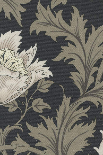 Ebony Suite - Best Of Morris By Barbara Brackman For Moda Large Anemone Ebony