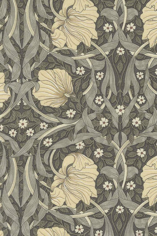 Ebony Suite - Best Of Morris By Barbara Brackman For Moda Pimpernell Floral Charcoal