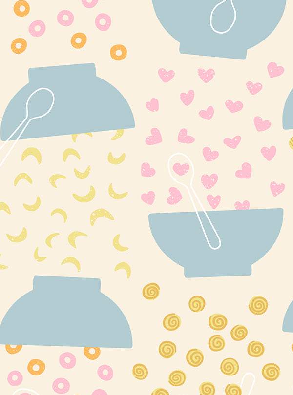 Egg And Friends Flying Cereal By Kimberly Kight Of Ruby Star Society For Moda Natural