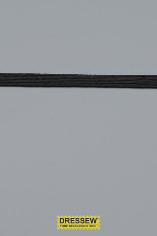 Elastic 6mm (1/4") Black