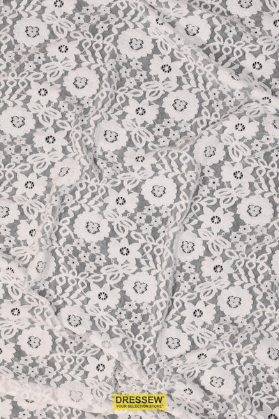 Elise Chenille Lace Off White