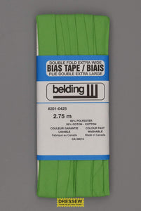 Extra Wide Double Fold Bias Tape Bright Green