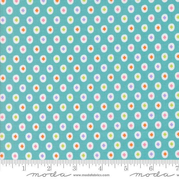 Fab Boo Lous Diamond Dots By Me And My Sister For Moda Teal