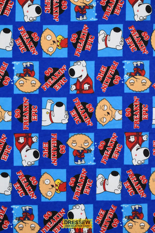 Family Guy Flannel Blue / Red