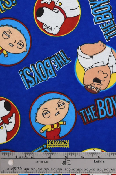 Family Guy Flannel Royal / Multi