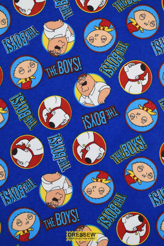 Family Guy Flannel Royal / Multi