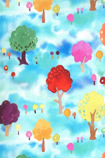 Fanciful Forest Park By Momo For Moda Turquoise