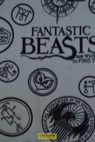 Fantastic Beasts Polar Fleece Secret Society Grey