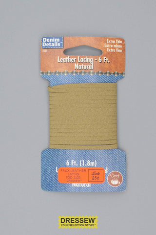 Faux Leather Lacing 6 feet Natural