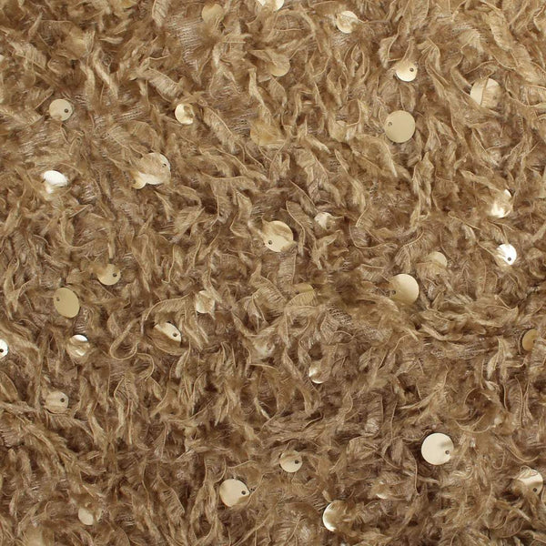 Feather Sequin Knit Beige