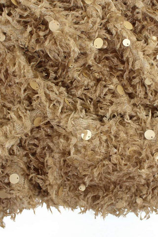 Feather Sequin Knit Beige
