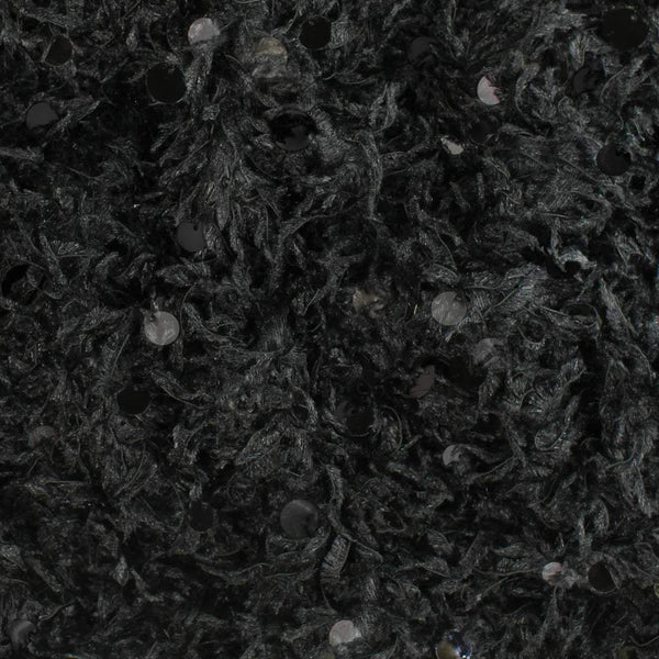 Feather Sequin Knit Black