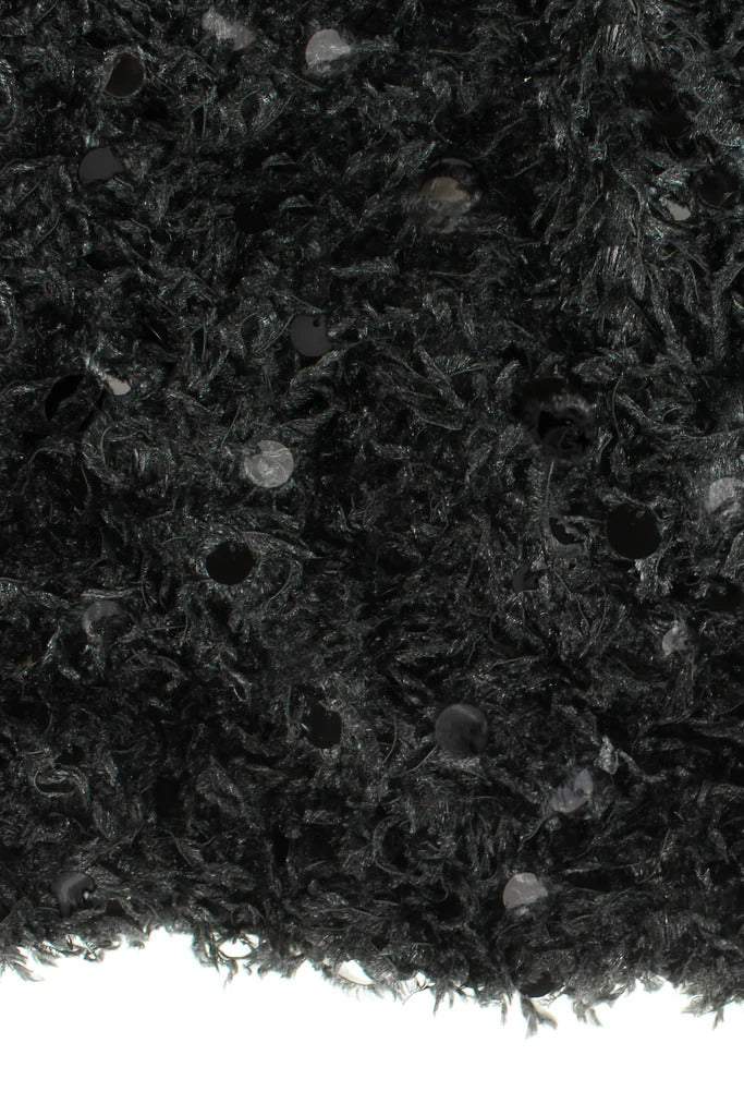 Feather Sequin Knit Black