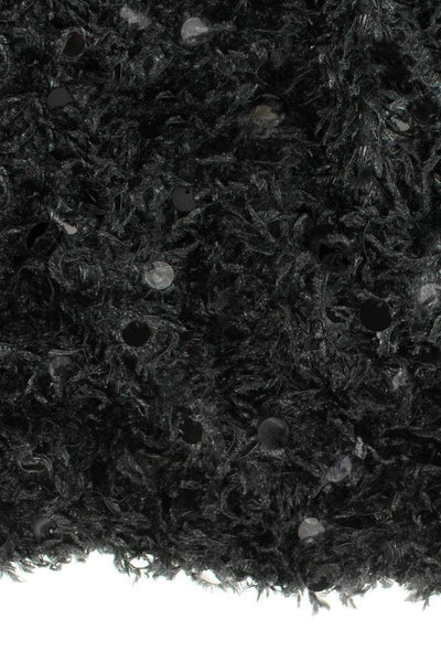 Feather Sequin Knit Black