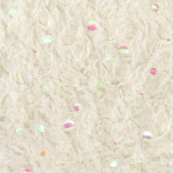 Feather Sequin Knit Ivory / AB