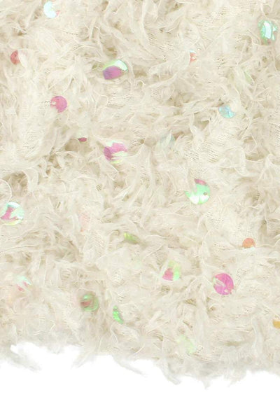 Feather Sequin Knit Ivory / AB