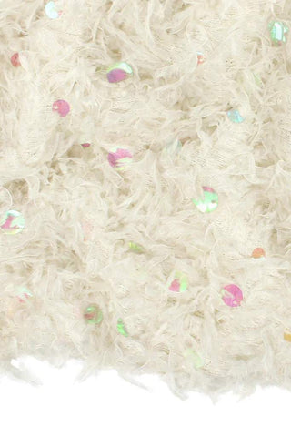 Feather Sequin Knit Ivory / AB