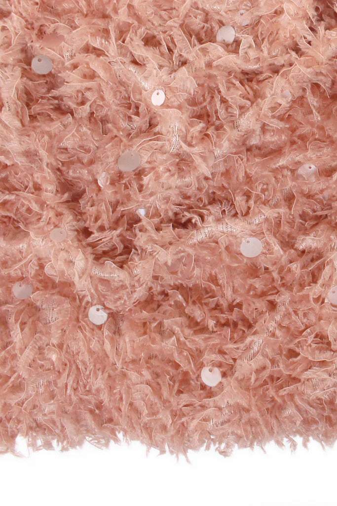 Feather Sequin Knit Rose