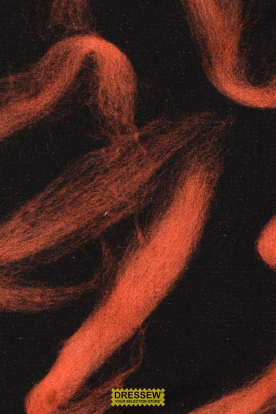 Felted Shimmer Coating Black / Flame
