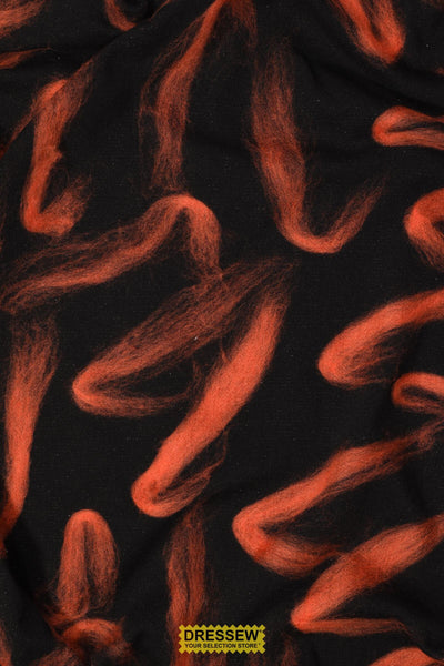 Felted Shimmer Coating Black / Flame