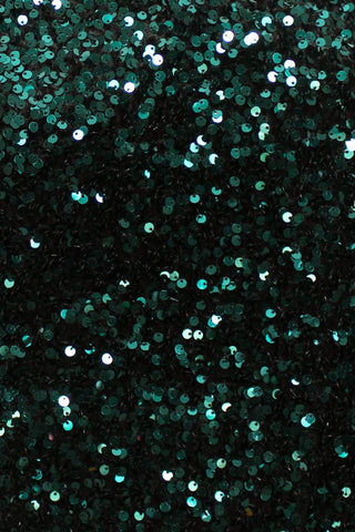 Festive Sequin Stretch Velvet Emerald
