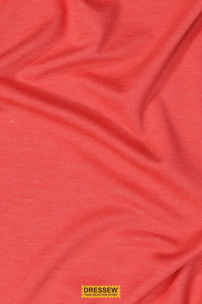 Fine Pique Knit Red Melange