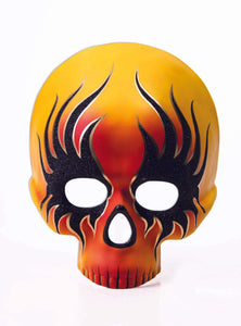 Flame Skull Mask Orange