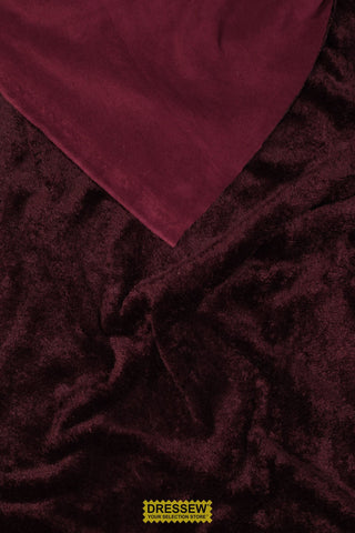 Fleece Back Furry Knit Wine