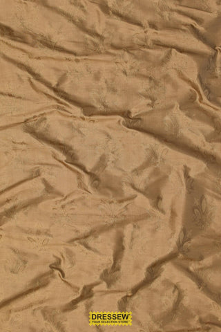 Fleur-de-lis Silk Jacquard Tan