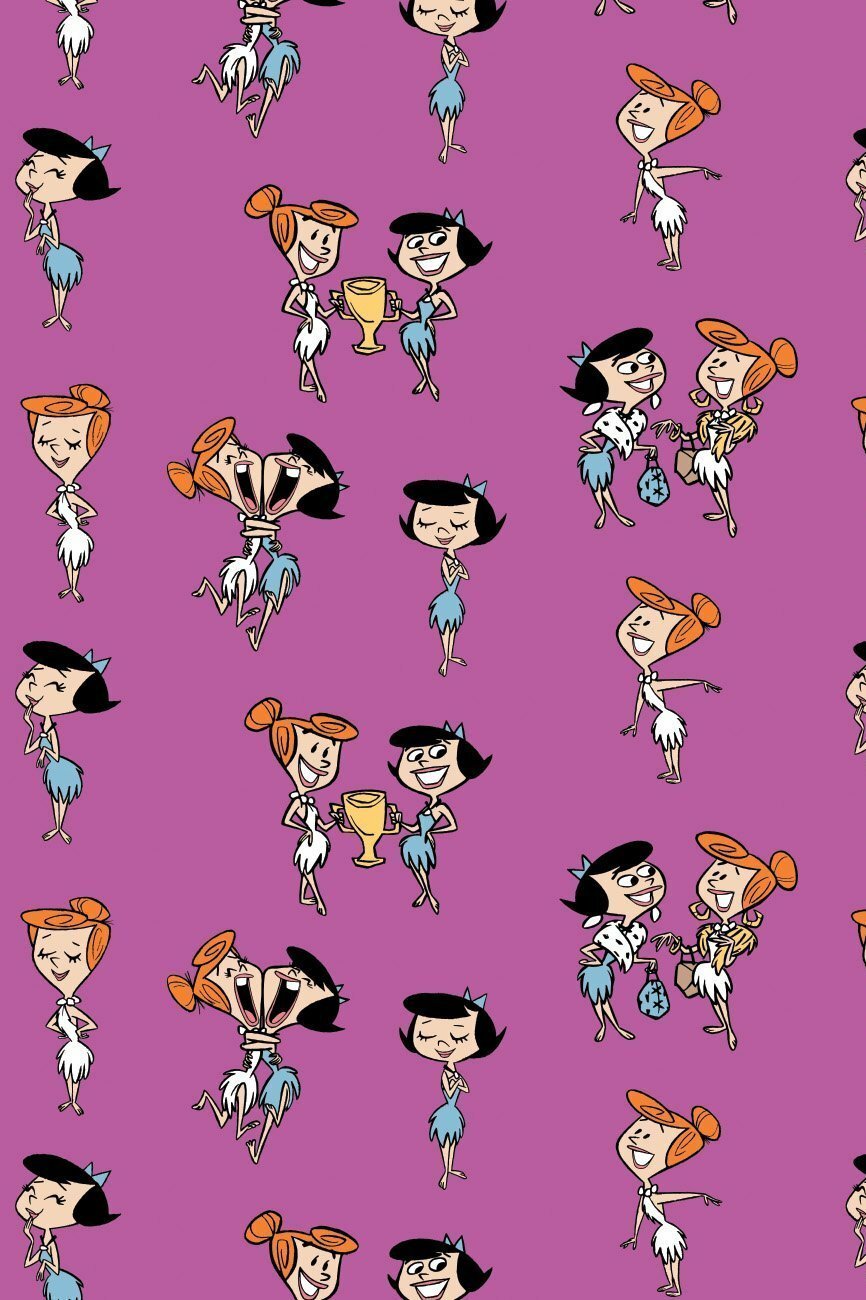 Flintstones Wilma and Betty Purple