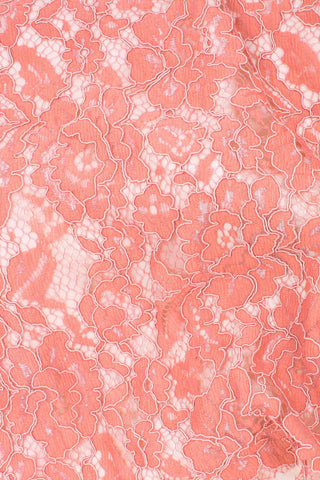 Flora Corded Double Scalloped Lace Melon