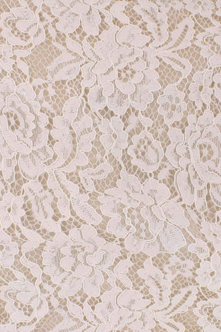 Flora Corded Double Scalloped Lace Off White