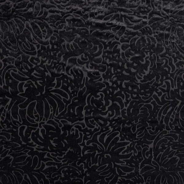 Floral Burn-Out Velvet Black