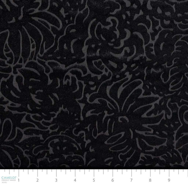 Floral Burn-Out Velvet Black