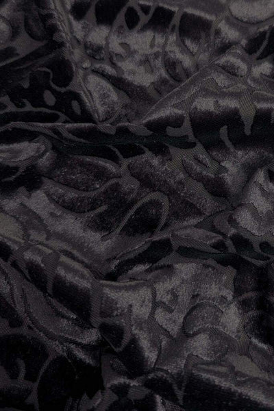 Floral Burn-Out Velvet Black