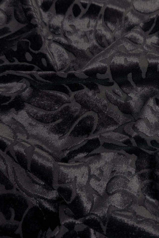 Floral Burn-Out Velvet Black
