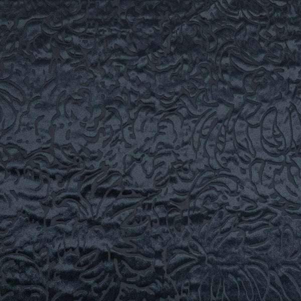 Floral Burn-Out Velvet Marine