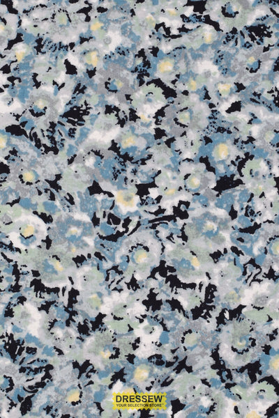 Floral Flannelette Blue / Seafoam