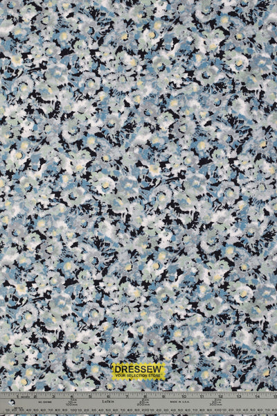 Floral Flannelette Blue / Seafoam