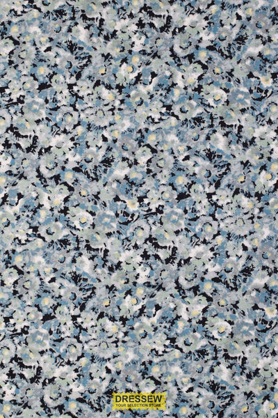 Floral Flannelette Blue / Seafoam