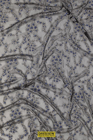 Floral Mesh Black / Grey