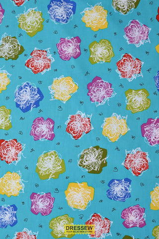 Floral Print Turquoise / Multi