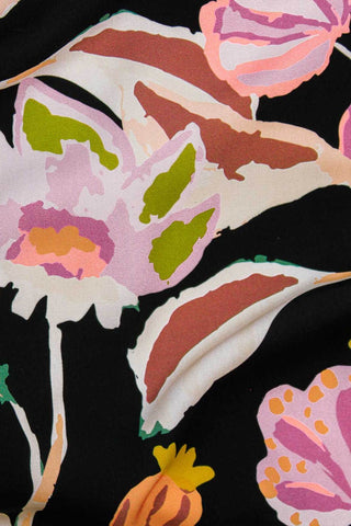Floral Spray Picasso Poplin Black / Multi